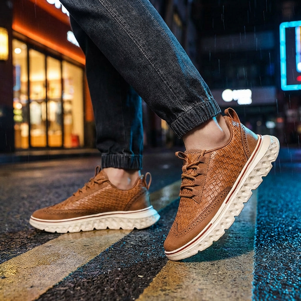 Men's Chunky Sole Oxford Sneakers | Wingtip