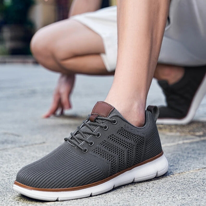 Men's Knit Casual Walking Sneakers | Low-Top