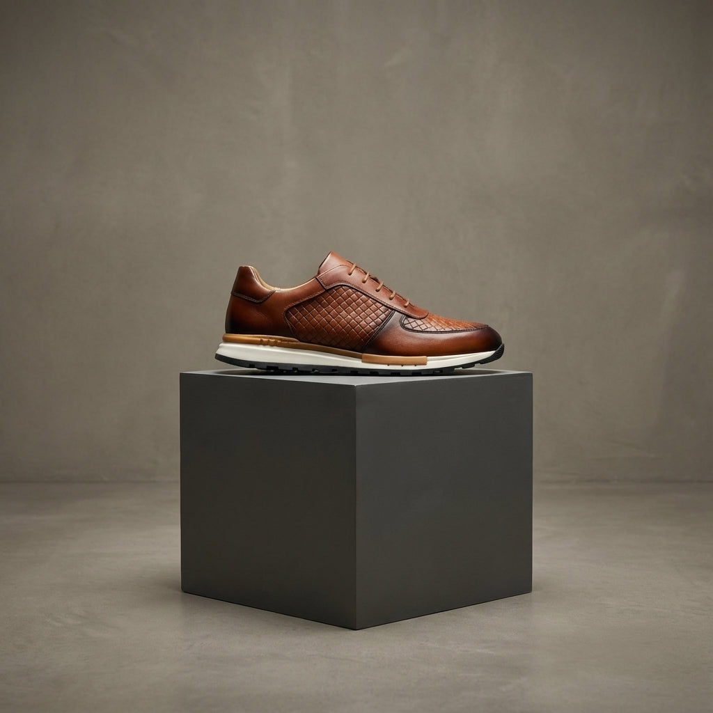 Men's Smart Casual Lace-Up Dress Sneakers | Low-Top