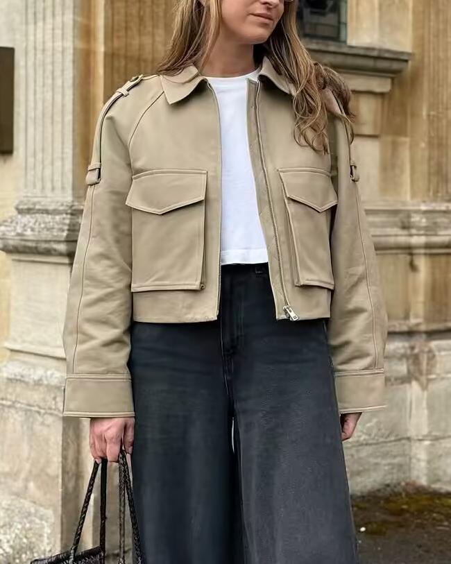 Minimalist Casual Three Color Trench Coat Short Coat