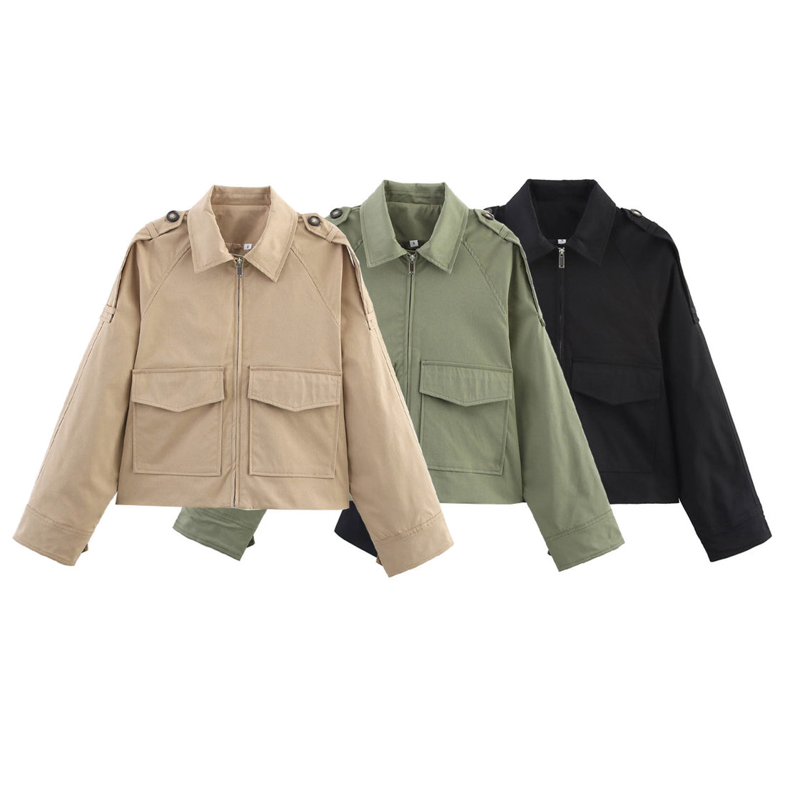 Minimalist Casual Three Color Trench Coat Short Coat