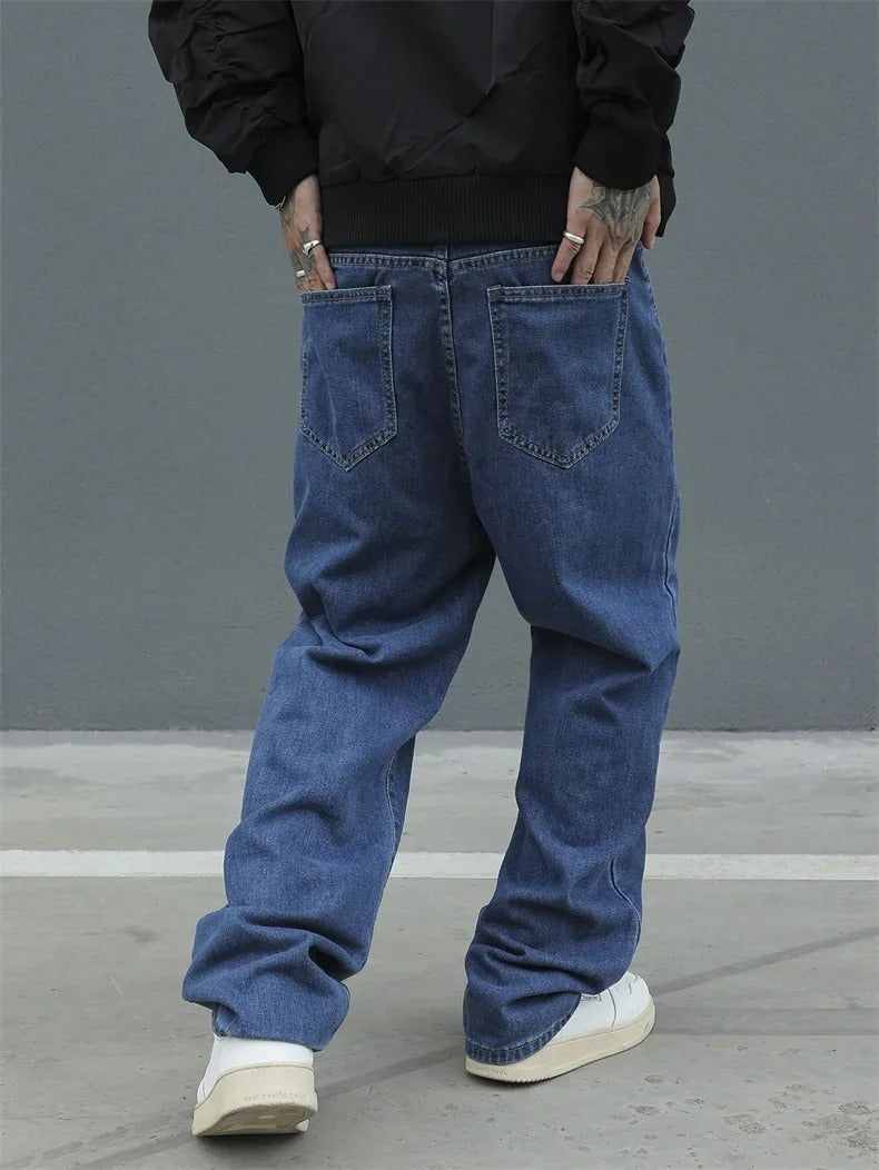 Men's Retro Streetwear Baggy Jeans | Wide-Leg