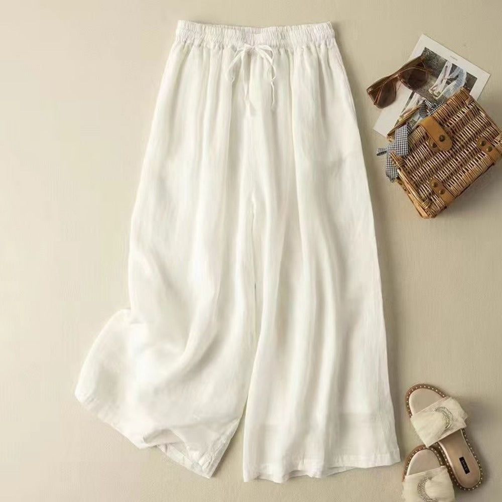 Wide Leg Drawstring Pants for Women - Donatella