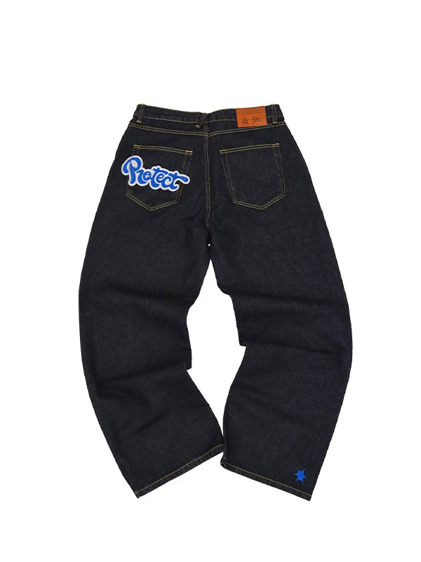 Multi Color Vintage American High Street Boyfriend Jeans