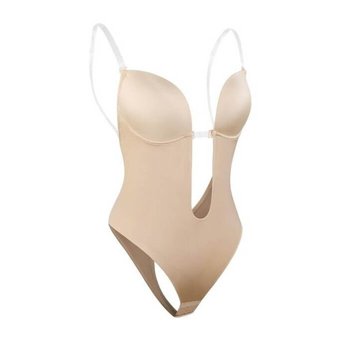 Women's Backless Shapewear Bodysuit | Deep U Plunge
