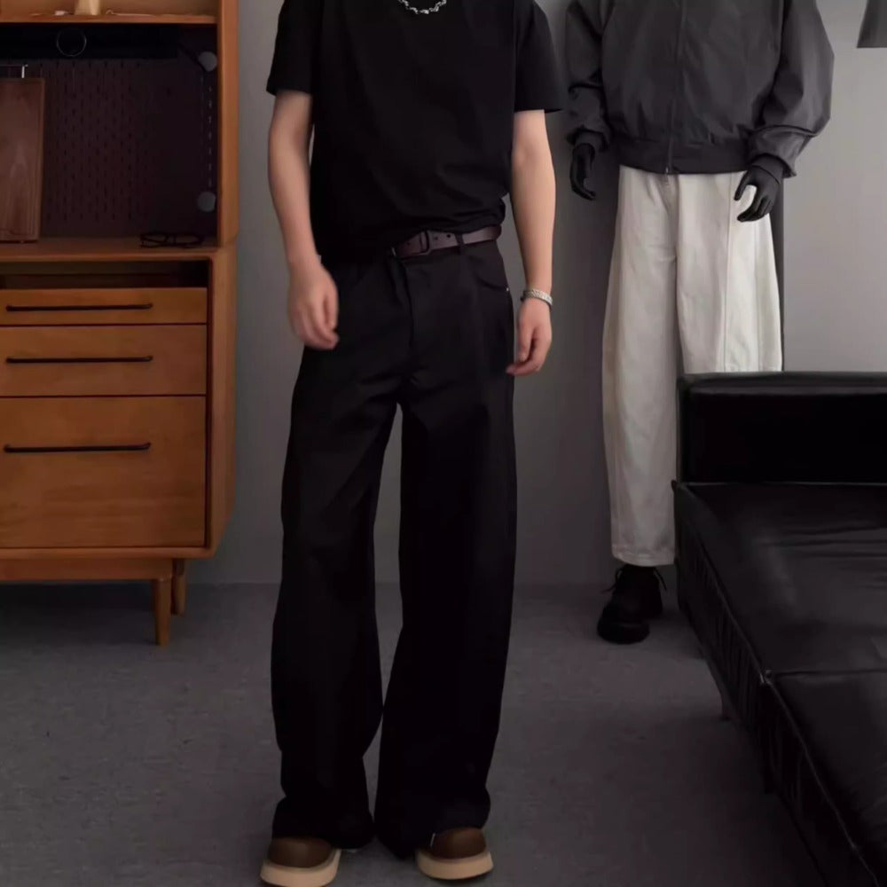 Wide Leg Straight Fit Pants for Men - Lia