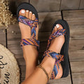 Women's Strappy Flat Walking Sandals | with Adjustable Straps