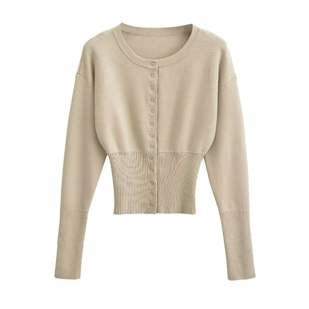 Knit Button Down Cardigan with Long Sleeves for Women - Claudia