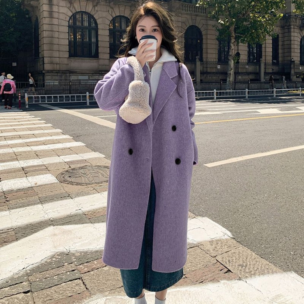 Double Breasted Long Overcoat for Women - Camilla