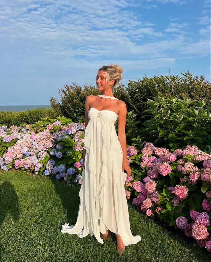 Strapless Maxi Dress with Ruffle Layers for Women - Larissa