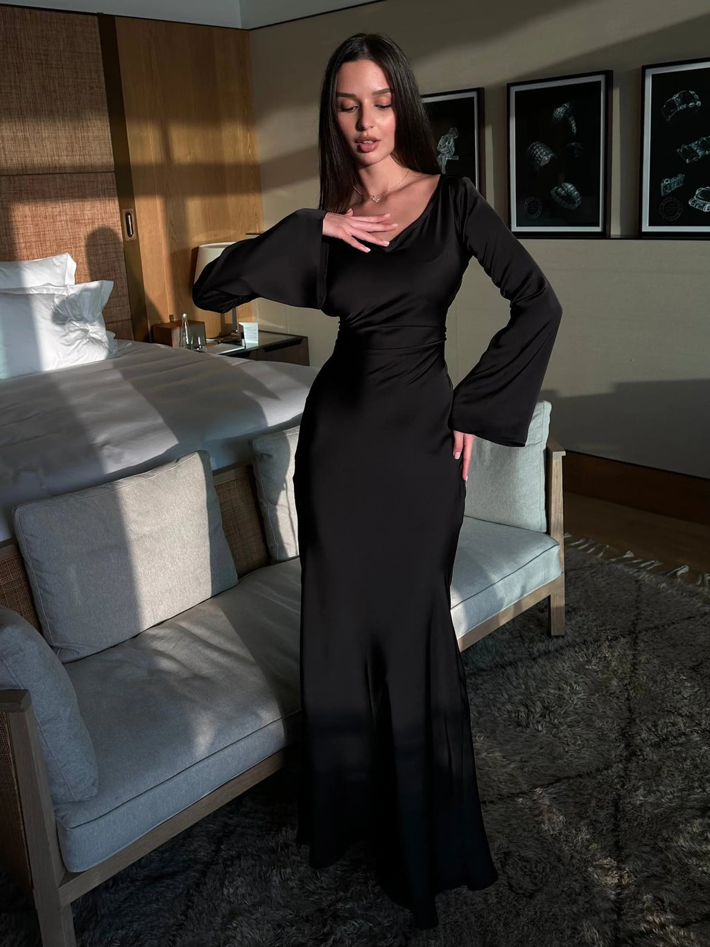 Maxi Mermaid Style Dress for Wedding Guests