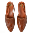Women's Closed Toe Woven Slingback Flats | Pointed Toe