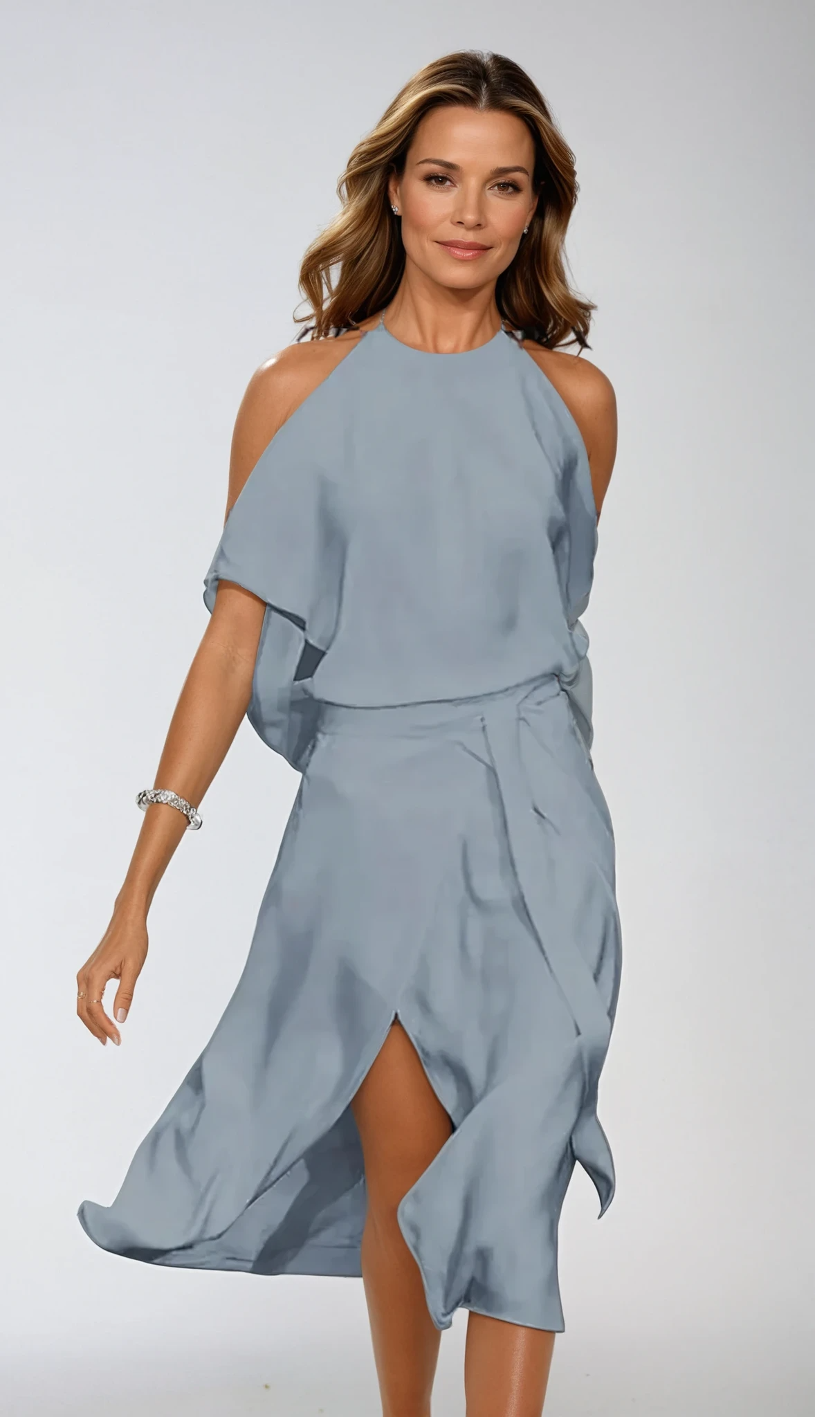 Women's Midi Halter Evening Dress