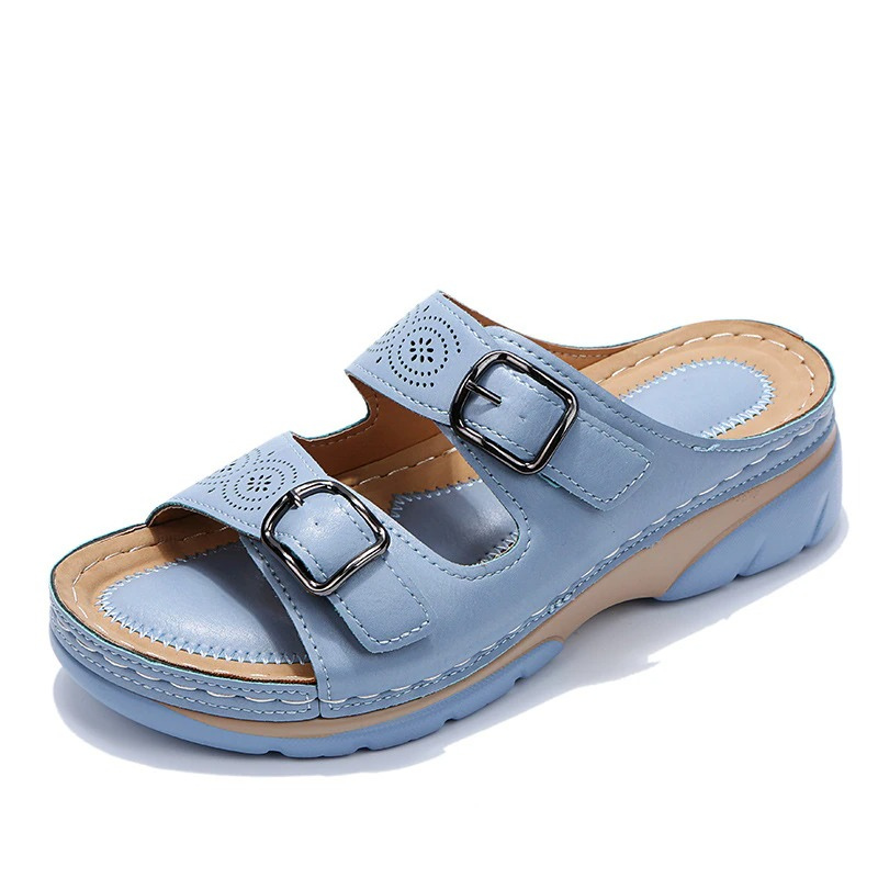 Adjustable Buckle Casual Wedge Sandals for Women