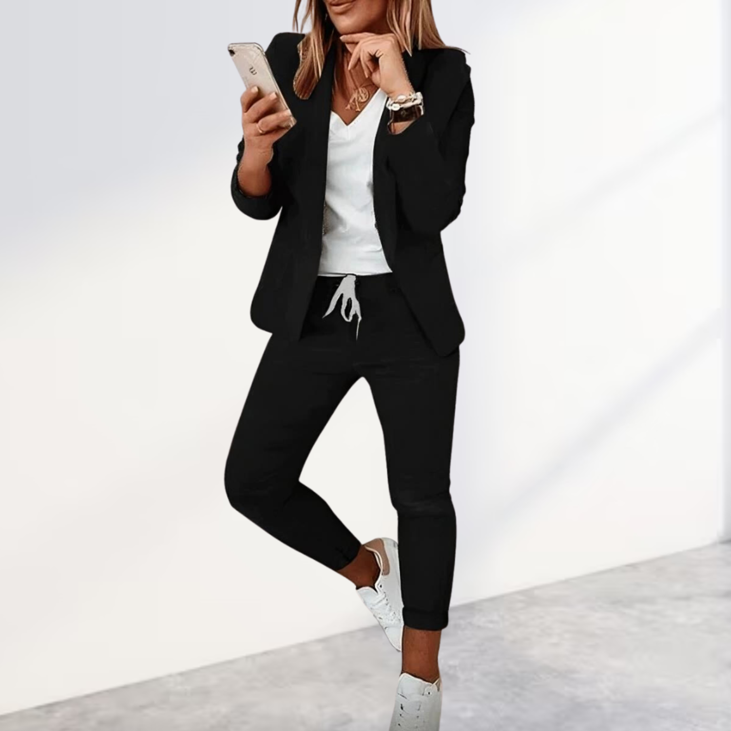 Women's Casual Office Blazer and Pants Set