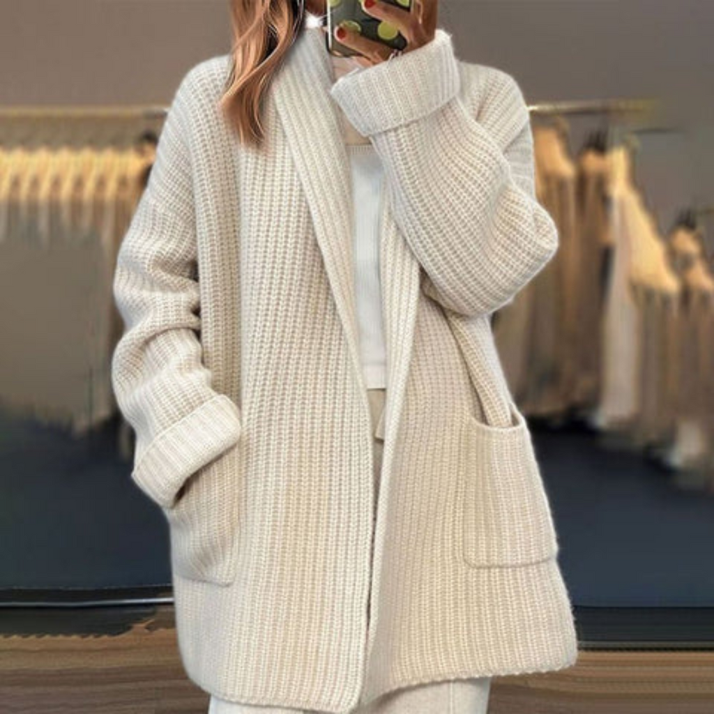 Women's Loose Fit Open Front Knit Cardigan | with Pockets