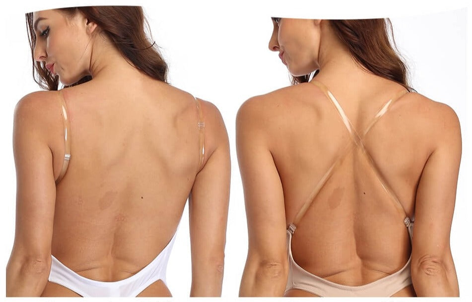 Women's Backless Body Shaper Bodysuit | Deep V-Neck Plunge