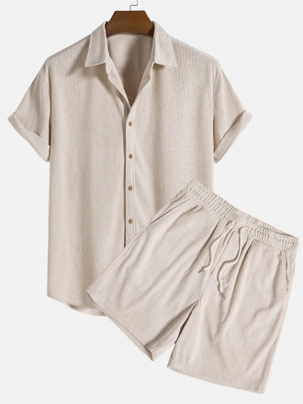Men's Summer Shirt and Shorts Set | Two-Piece Outfit