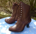 Women's Vintage Brogue Lace-Up Boots | with Side Zipper