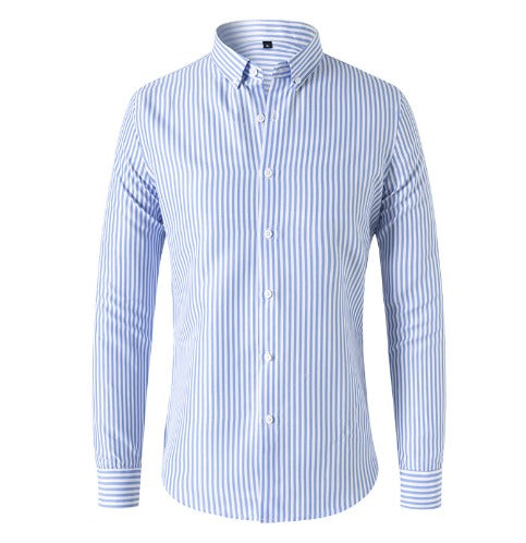 Men's Casual Long Sleeve Striped Shirt