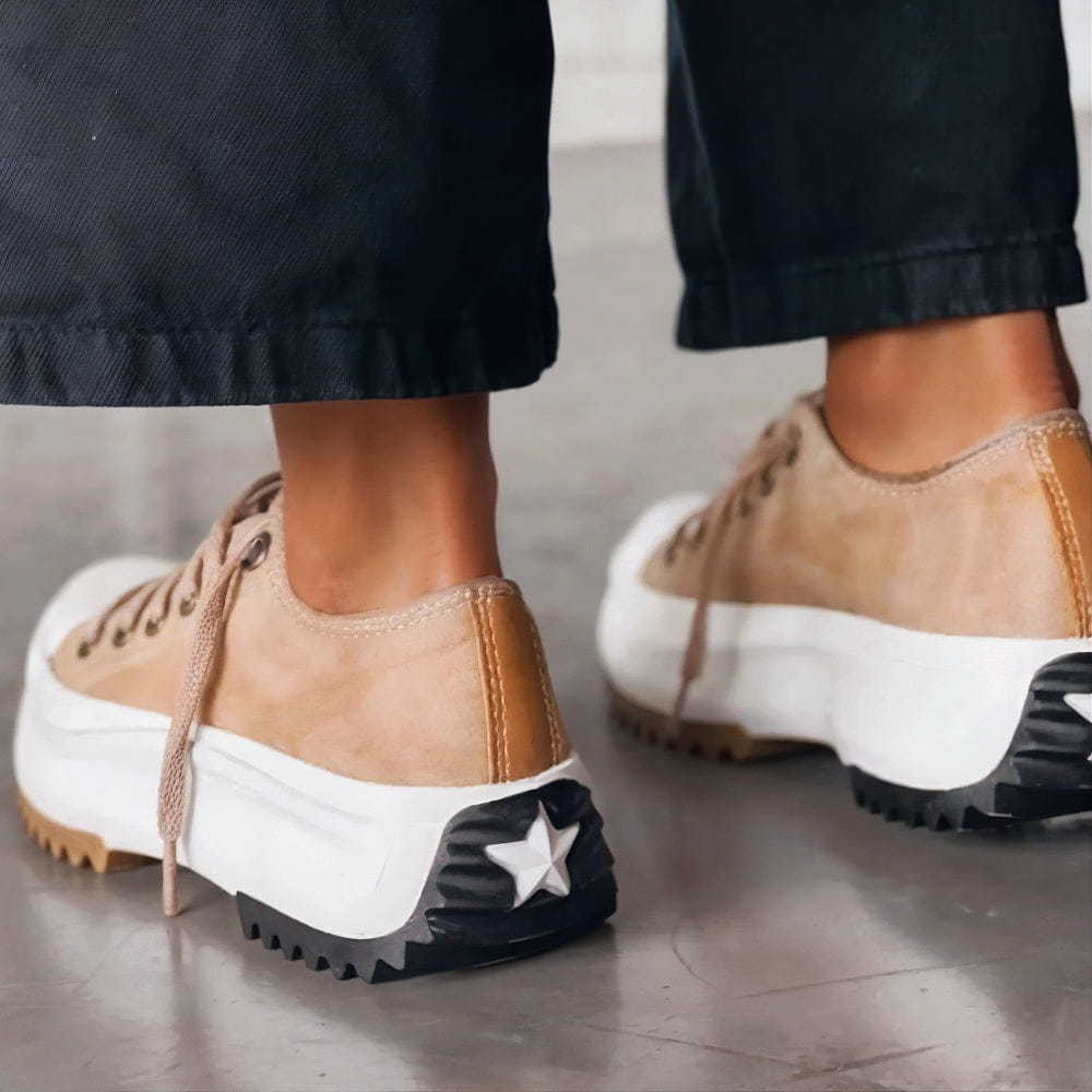 Women's Casual High-Top Platform Sneakers | Lace-Up Design