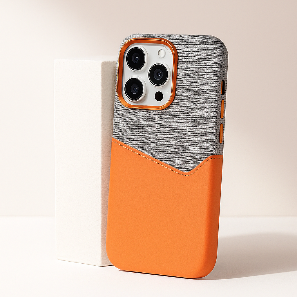 Two-Tone Phone Case for iPhone | with Built-in Card Holder
