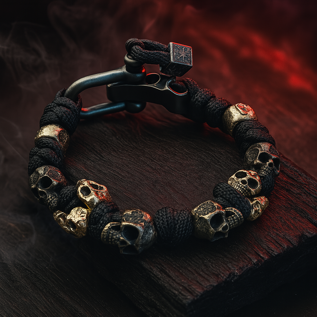 Unisex Gothic Skull Design Bracelet