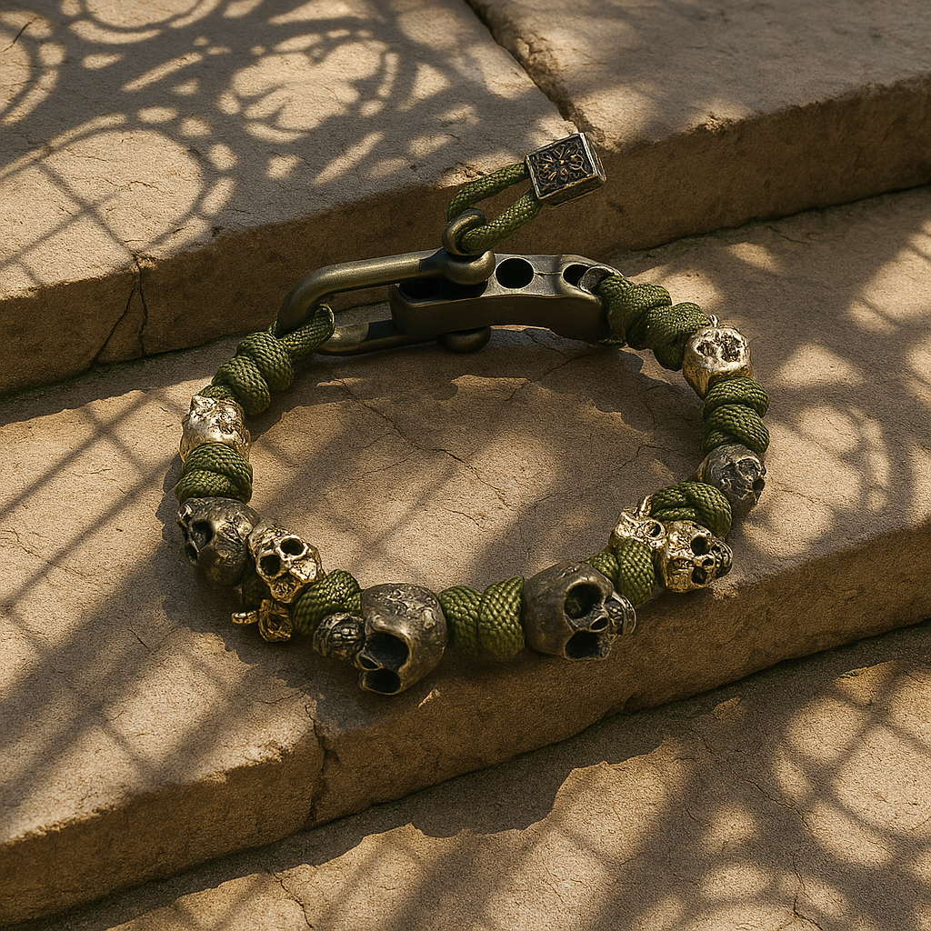 Unisex Gothic Skull Design Bracelet