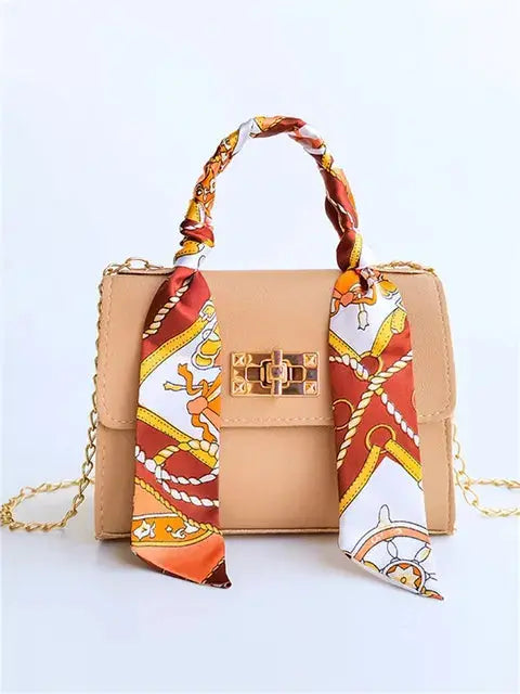 Women's Handbag with Scarf Detail