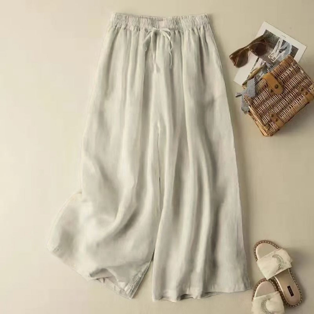 Wide Leg Drawstring Pants for Women - Donatella
