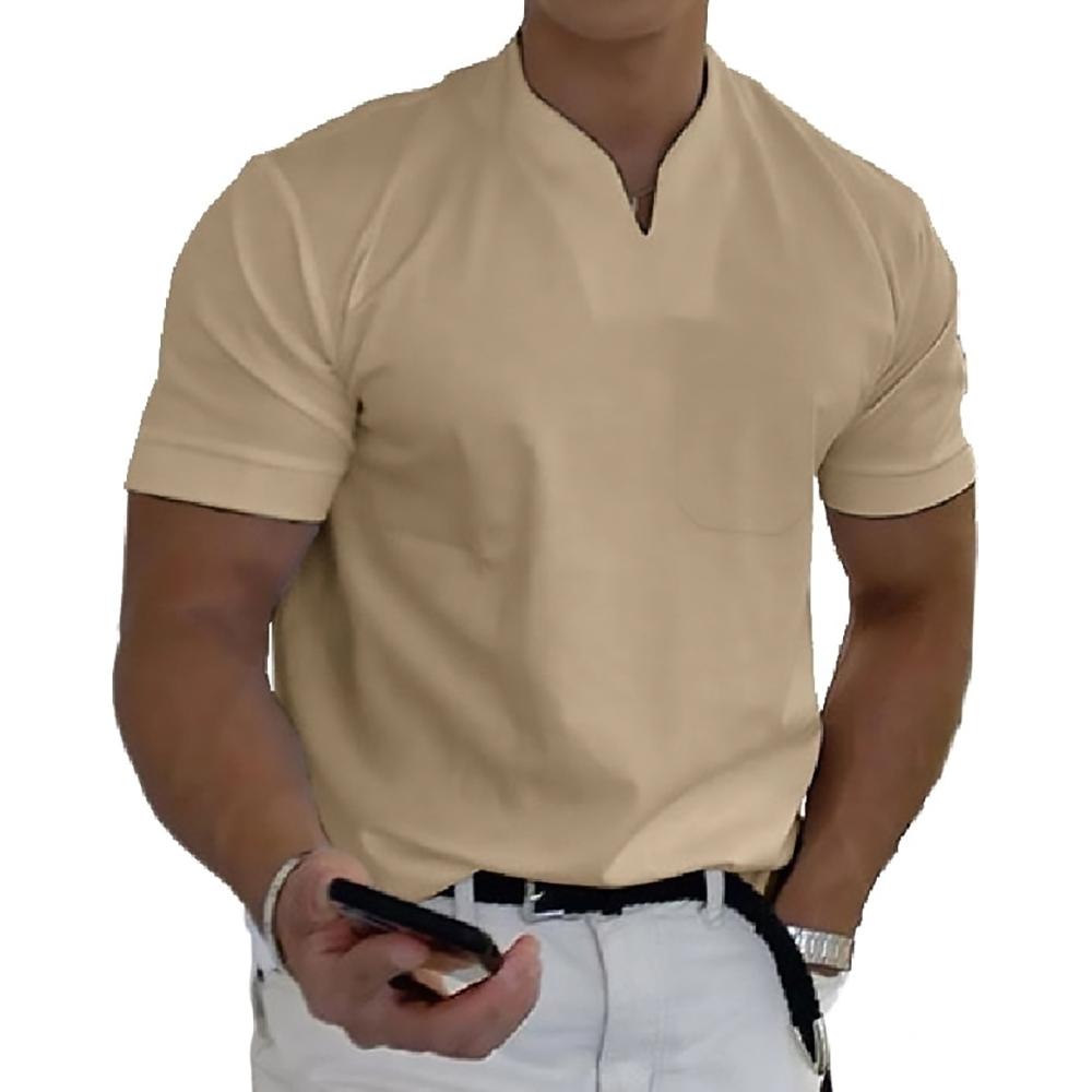 Men's Casual Henley Shirt | Short Sleeve