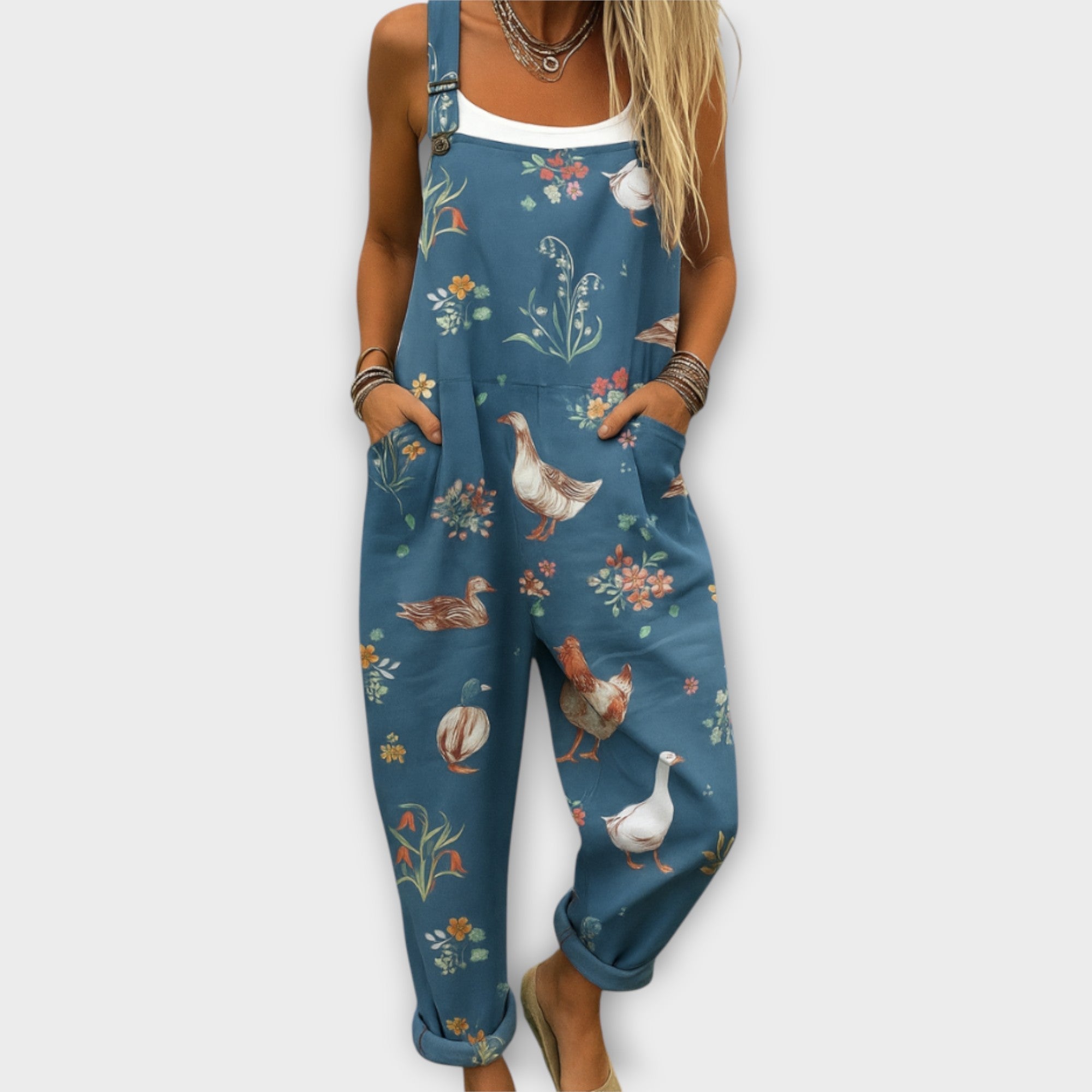 Women's Casual Loose Fit Jumpsuit | with Pockets
