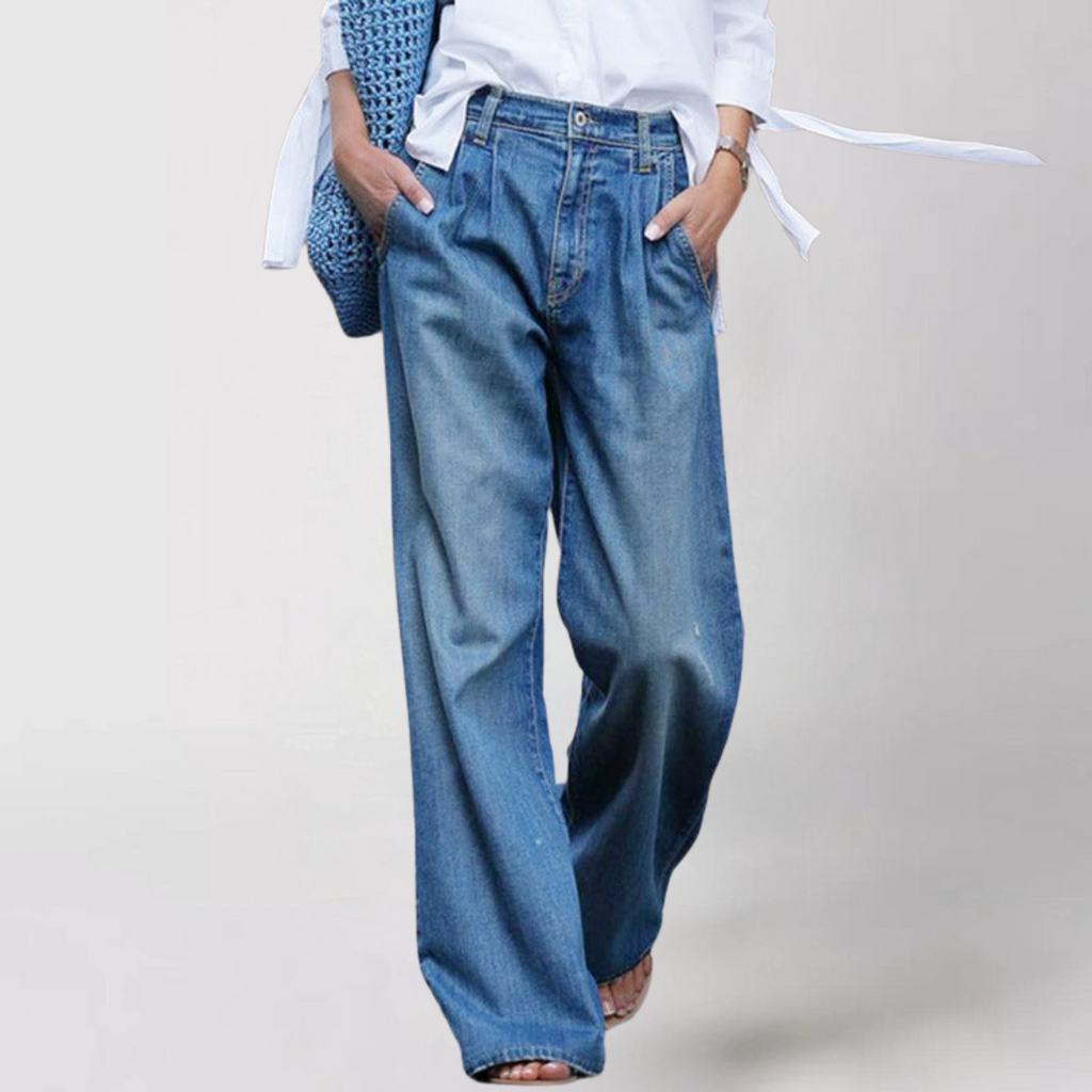 Women's Relaxed Fit Wide Leg Jeans | Casual Style