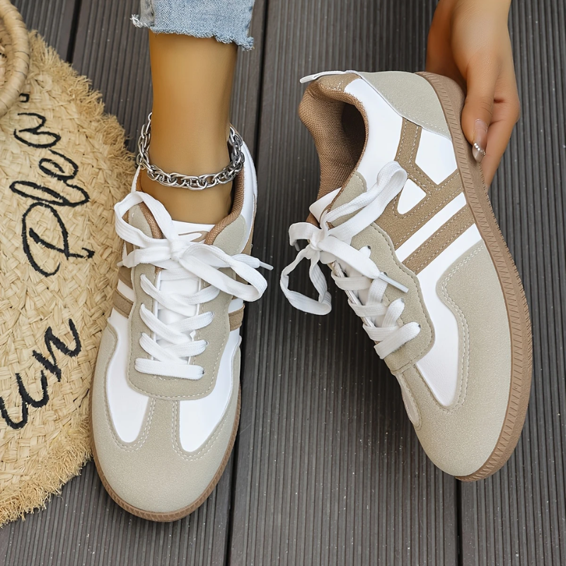 Women’s Retro Color-Block Casual Sneakers | Low-Top