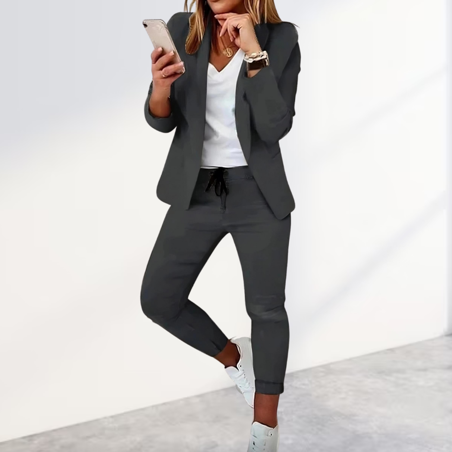 Women's Casual Office Blazer and Pants Set