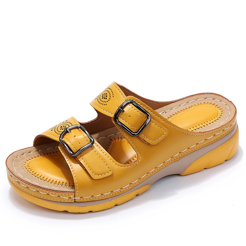 Adjustable Buckle Casual Wedge Sandals for Women