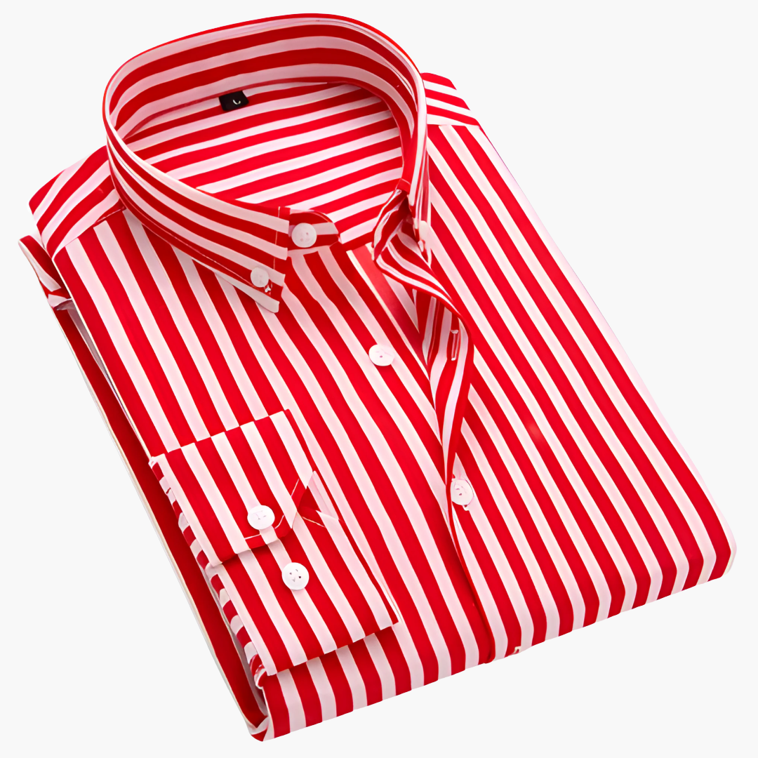 Men's Long Sleeve Classic Striped Shirt