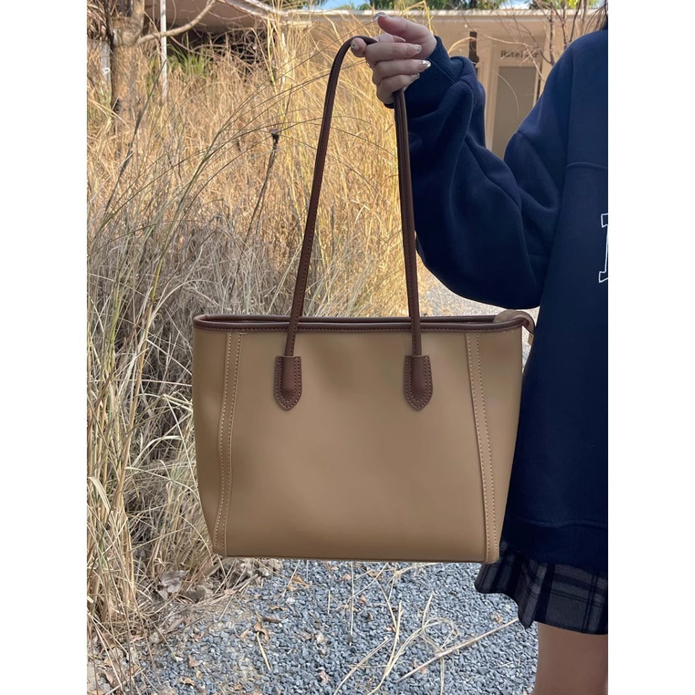 Faux Leather Shoulder Tote Bag for Women - Valentina