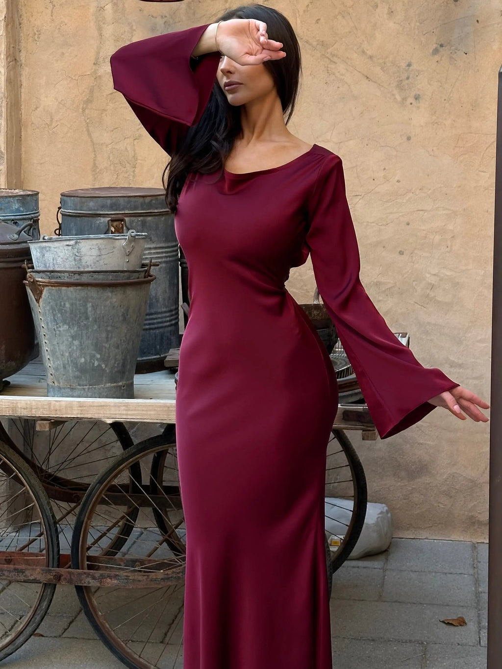 Maxi Mermaid Style Dress for Wedding Guests