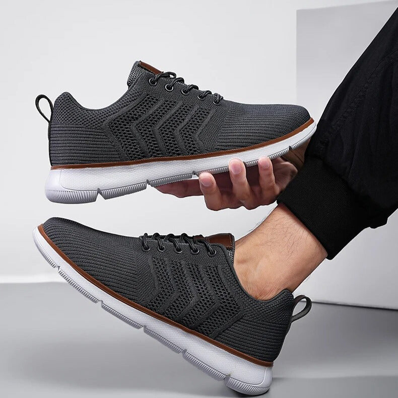 Men's Knit Casual Walking Sneakers | Low-Top