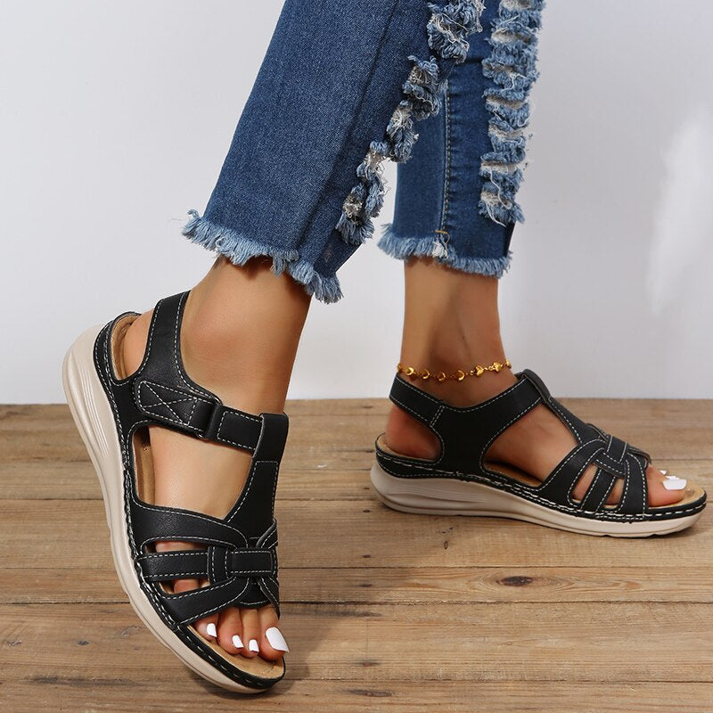 Women's Walking Wedge Sandals | with Adjustable Straps