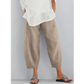 Women's Loose Fit Cropped Harem Pants | with Pockets