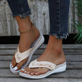 Women's Summer Beach Wedge Thong Slippers | Platform