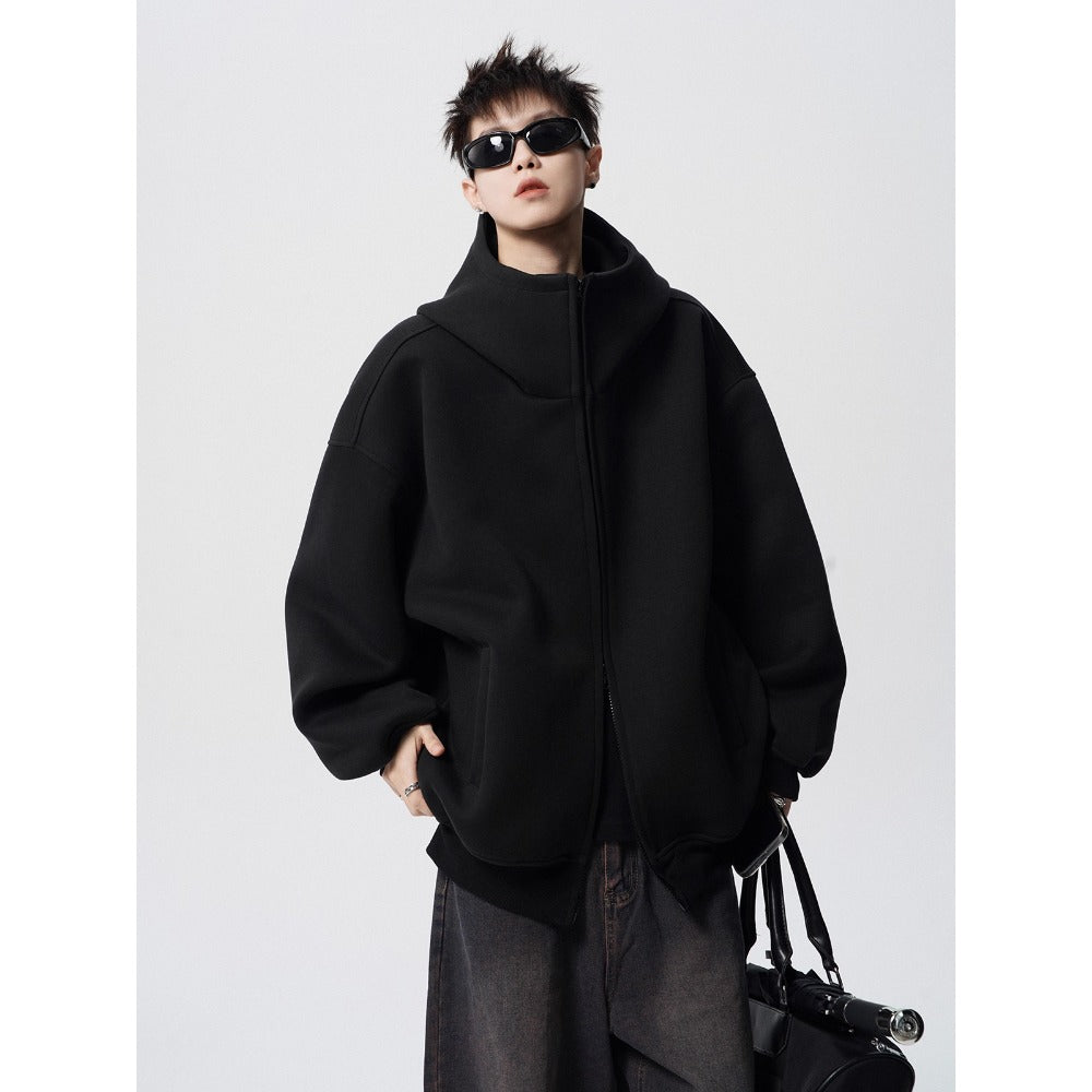 Zip Up Oversized Hoodie Sweatshirt for Men - Flavia