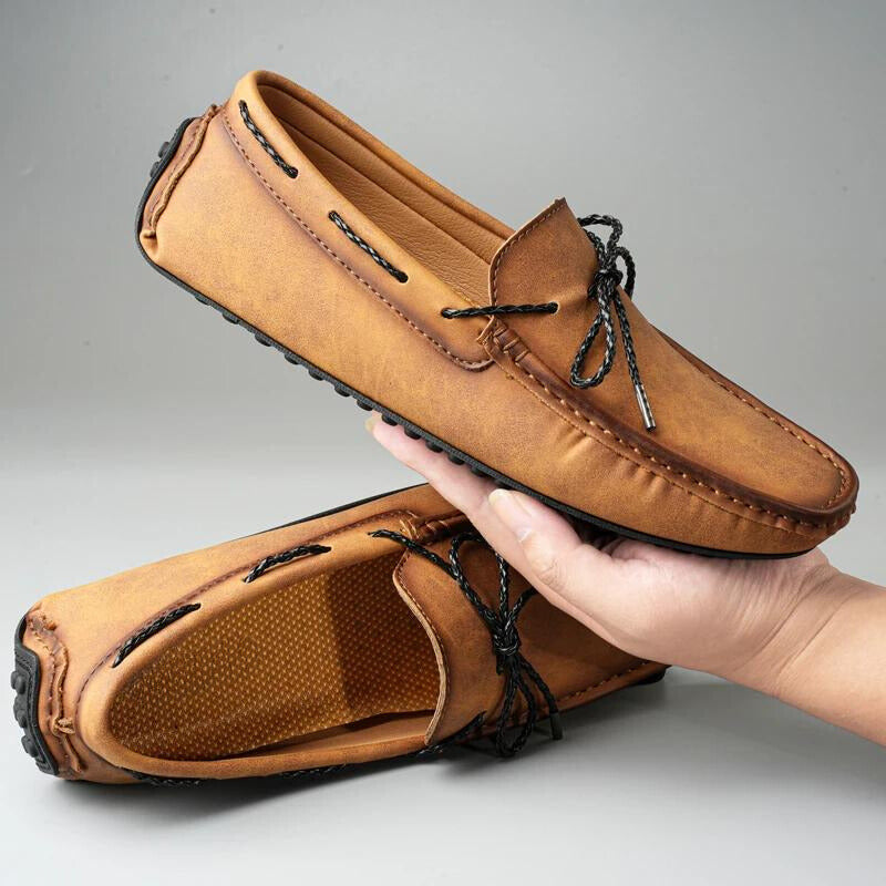 Men’s Casual Slip-On Loafers | with Bow Accent
