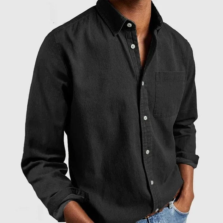 Men's Long Sleeve Button Down Shirt | with Chest Pocket