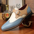 Men’s Tri-Tone Brogue Monk Strap Dress Shoes | Wingtip