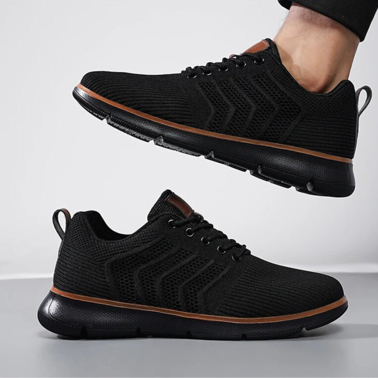 Men's Knit Casual Walking Sneakers | Low-Top