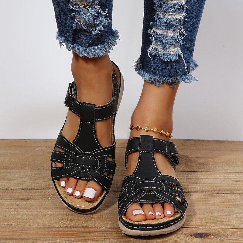Women's Walking Wedge Sandals | with Adjustable Straps