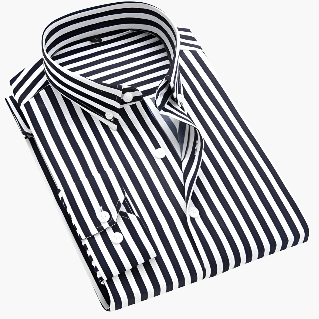 Men's Long Sleeve Classic Striped Shirt